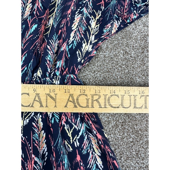 One Clothing Geometric print Dress Women's‎ Size Small Ruched Waist - Picture 9 of 10